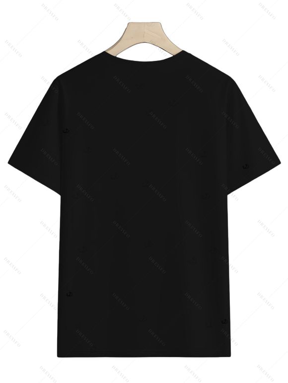 Valentine's Day Couple Outfit Crown Heart Letter Print T-shirt Set - Noir S | US 4