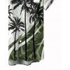 Vacation Couple Outfit Coconut Tree Pattern Colorblock Long Dress and Shirt Set - Vert Armée S | US 4