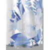 Chemise de vacances pour homme, imprimé fleurs et feuilles, à boutons - Bleu Ciel 5XL