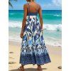 Robe de vacances bohème à imprimé géométrique cocotier - Bleu Marine XXL | US 12