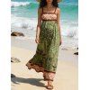 Robe de vacances bohème à imprimé géométrique cocotier - PLANT GREEN M | US 6
