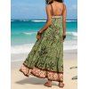 Robe de vacances bohème à imprimé géométrique cocotier - PLANT GREEN M | US 6