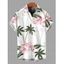 Chemise de vacances pour homme, imprimé de fleurs de cocotier, boutonnée - Rose XL