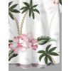 Chemise de vacances pour homme, imprimé de fleurs de cocotier, boutonnée - Rose XL
