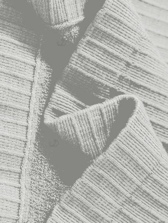 Débardeur en maille à col V et empiècement en dentelle festonnée côtelée - Gris ONE SIZE