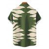 Vacation Couple Outfit Tropical Leaf Silhouette Print Twisted Romper and Shirt Set - PLANT GREEN S | US 4