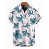 Chemise de vacances pour homme, imprimé floral azalée, chemise boutonnée - Rose clair 5XL