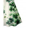 Robe de la Saint-Patrick à imprimé trèfle porte-bonheur aquarelle et bretelles à anneaux - Vert clair S | US 4