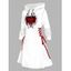 Robe à capuche gothique à motif cœurs et lacets - Blanc XXL | US 14