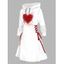 Robe à capuche à imprimé cœurs et lacets pour la Saint-Valentin - Blanc XXL | US 14