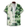 Chemise homme pour la Saint-Patrick, imprimé trèfle porte-bonheur aquarelle, boutonnée - Vert clair 5XL