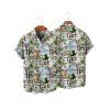 Chemise homme pour la Saint-Patrick, imprimé tropical porte-bonheur, boutonnée - Vert clair 5XL