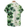 St.Patrick's Day Couple Outfit Watercolor Lucky Clover Print Dress and Shirt Set - Vert clair S | US 4