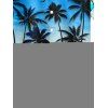 Chemise de vacances pour homme, imprimé coucher de soleil tropical avec cocotiers, chemise boutonnée - Bleu profond XXXXXL | US 20
