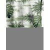 Chemise de vacances pour homme à imprimé feuilles de cocotier et de monstera, boutonnée - Vert 5XL