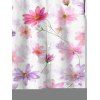 Chemise de vacances pour homme, imprimé floral aquarelle cosmos, chemise boutonnée - Rose clair 5XL