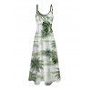 Robe de vacances longue à poches, imprimée feuilles de monstera et cocotier - Vert XXXXXL | US 20