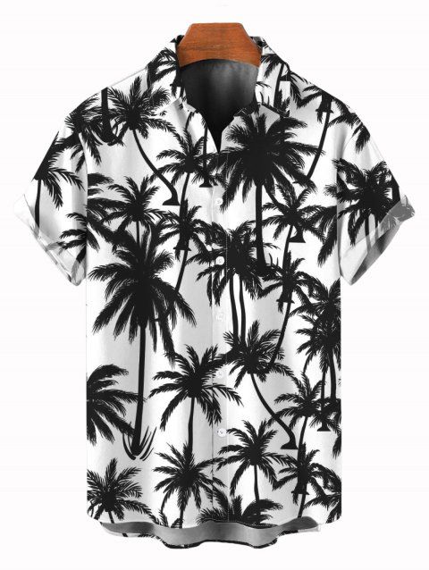 Chemise de vacances pour homme, motif cocotier, à boutons