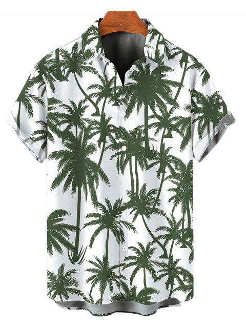 Chemise de vacances pour homme, motif cocotier, à boutons