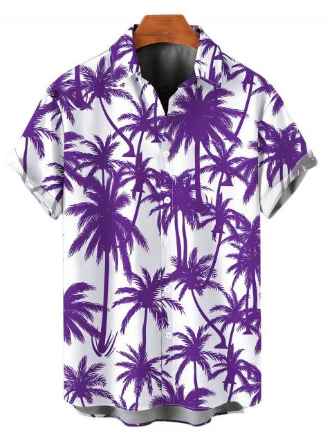Chemise de vacances pour homme, motif cocotier, à boutons