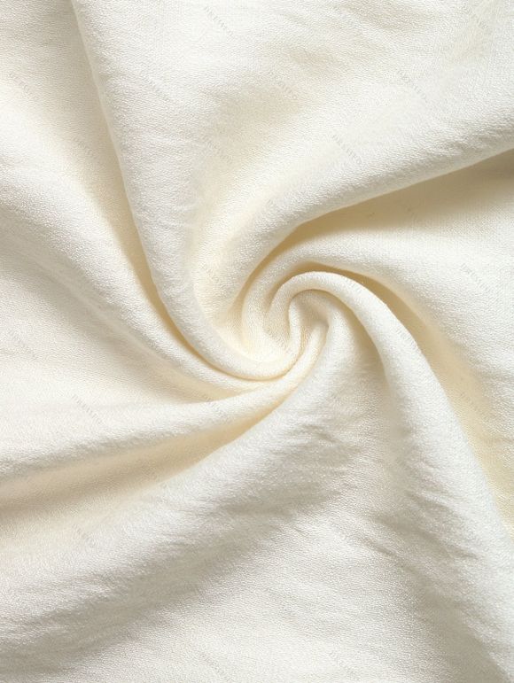 Robe midi minimaliste à bretelles fines, couleur unie, en guipure fendue - Beige XL | US 10