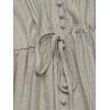 Casual Dress Swiss Dots Pockets V Neck Maxi Dress - WHITE XL | US 10