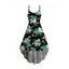 Robe hawaïenne à motif floral tropical exotique aquarelle, robe asymétrique - Noir XXL | US 14