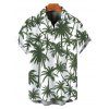 Chemise de vacances pour homme, motif cocotier, à boutons - Vert Armée L