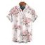 Chemise de vacances pour homme, imprimé rose romantique, boutonnée - Rose 5XL