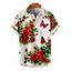 Chemise de vacances pour homme, imprimé romantique rose et papillon, à boutons - Blanc 5XL