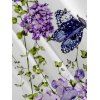 Chemise de vacances pour homme, imprimé floral aquarelle, vigne et papillon, à boutons - Blanc 5XL