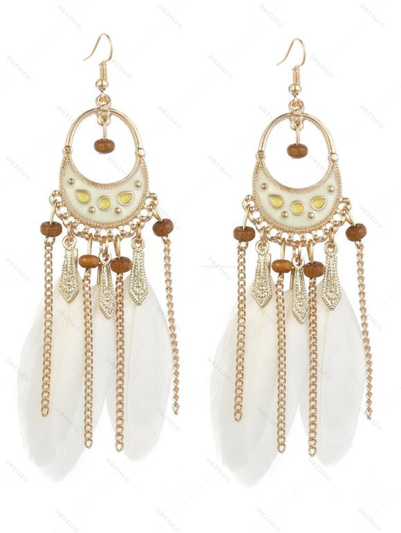 Western Style Outfit Suede Fringe Romper and Tassel Boots Feather Earrings Set - Brun S | US 4