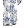 Chemise de vacances pour homme, imprimé de cocotiers, à boutons - Blanc S