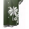 Chemise de vacances pour homme à motif cocotier ombré, boutonnée - Vert Armée S
