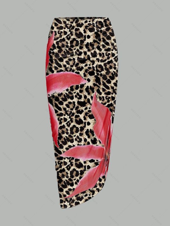 Ensemble maillot de bain de vacances Lily à imprimé floral, maillot de bain une pièce à armatures et jupe moulante - multicolor A XL | US 10