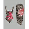 Ensemble maillot de bain de vacances Lily à imprimé floral, maillot de bain une pièce à armatures et jupe moulante - multicolor A XL | US 10