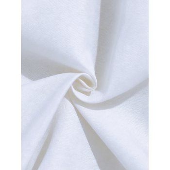 Vacation Couple Outfit Leaf Patten Off the Shoulder Slit Dress and Shirt Drawstring Shorts Set