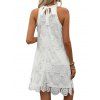 Robe de vacances unie jacquard sans manches mini robe - Blanc XL | US 10