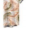 Vacation Couple Outfit Tropical Palm Leaf Print Lace Hollow Out Slit Dress and Shirt Set - Brun Légère S | US 4
