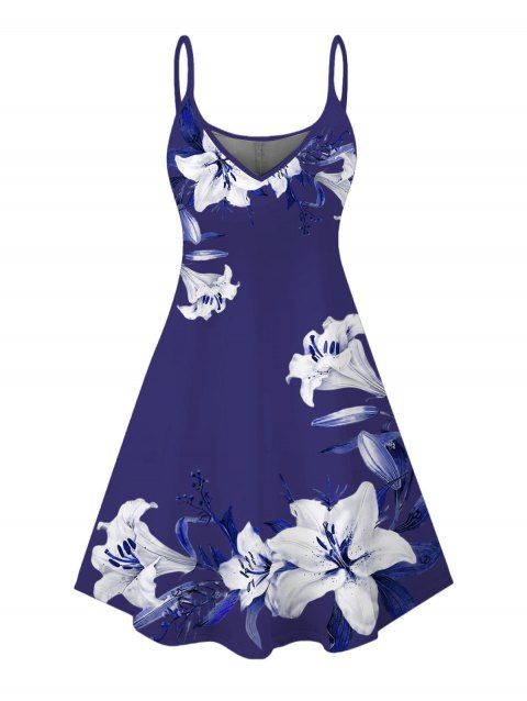 Robe de vacances à imprimé floral Lily et bretelles spaghetti