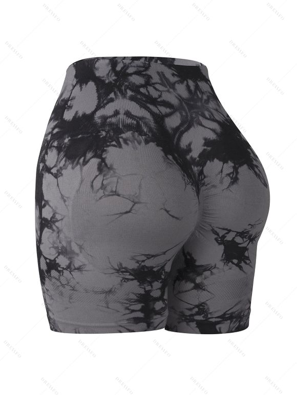 Short de yoga tie-dye push-up taille haute - Gris XL | US 10