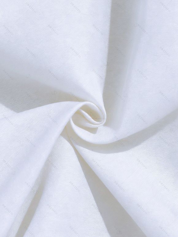 Vacation Couple Outfit Lily Floral Leaf Print Spaghetti Strap Dress and Shirt Set - Bleu Marine S | US 4