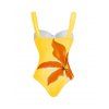 Ensemble maillot de bain de vacances Lily à imprimé floral, maillot de bain une pièce à armatures et jupe moulante - Jaune L | US 8