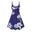 Robe de vacances à imprimé floral Lily et bretelles spaghetti - Bleu Marine XXXXXL | US 20