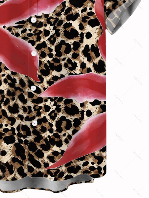 Vacation Couple Outfit Lily Floral Print One-piece Swimsuit Bodycon Skirt and Shirt Set - Brun S | US 4