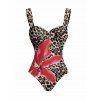 Vacation Couple Outfit Lily Floral Print One-piece Swimsuit Bodycon Skirt and Shirt Set - Brun S | US 4