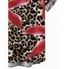 Vacation Couple Outfit Lily Floral Print One-piece Swimsuit Bodycon Skirt and Shirt Set - Brun S | US 4