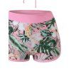 Ensemble de maillot de bain tankini de vacances, imprimé floral hibiscus, nœud papillon, dos nu et shorty - Rose XXL | US 12