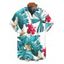 Chemise de vacances pour homme à motif floral tropical et feuilles de jungle, boutonnée - Blanc 5XL