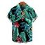 Chemise de vacances pour homme à motif floral tropical et feuilles de jungle, boutonnée - Blanc 5XL
